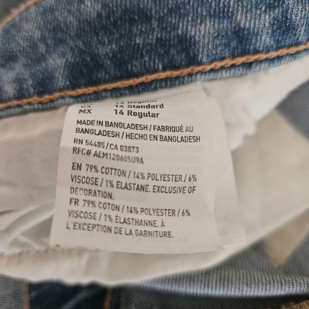 American Eagle Mom Jeans sz 14 R EUC High Rise - Picture 8 of 10